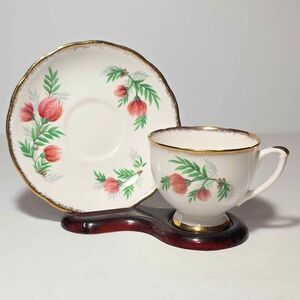 Royal Malvern Teacup and Saucer Pink Flowers